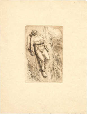 Добров Матвей Алексеевич. Лот из двух офортов «Прикованный Прометей» 